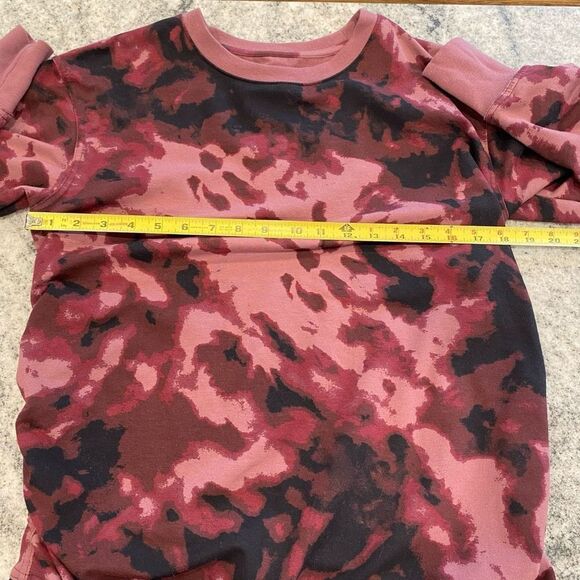 Isabel Maternity Small Purple Tie Dye Sweatshirt Cinched Sides Loungewear - Picture 8 of 10